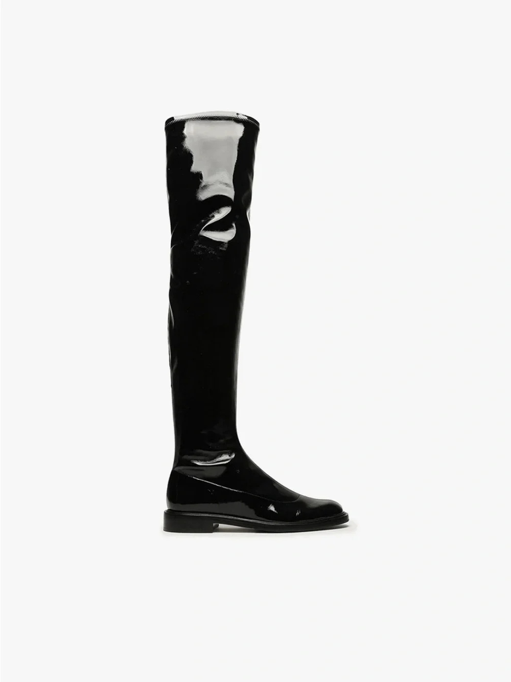 SCHUTZ Black Patent Over-the-Knee Boots